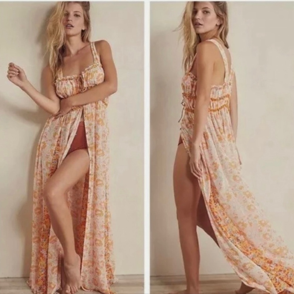 Free People Intimately Dance with Me Maxi in Ivory Combo